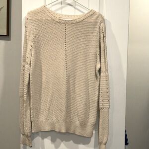 Crochet beige women’s sweater